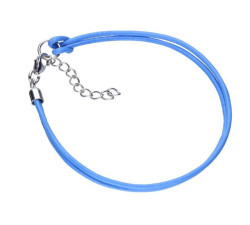 Srebrna bransoletka 925 niebieski sznurek 1,65g
