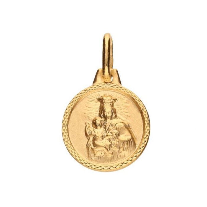 Złoty medalik 585 Matka Boska z dzieciątkiem 1,13 g
