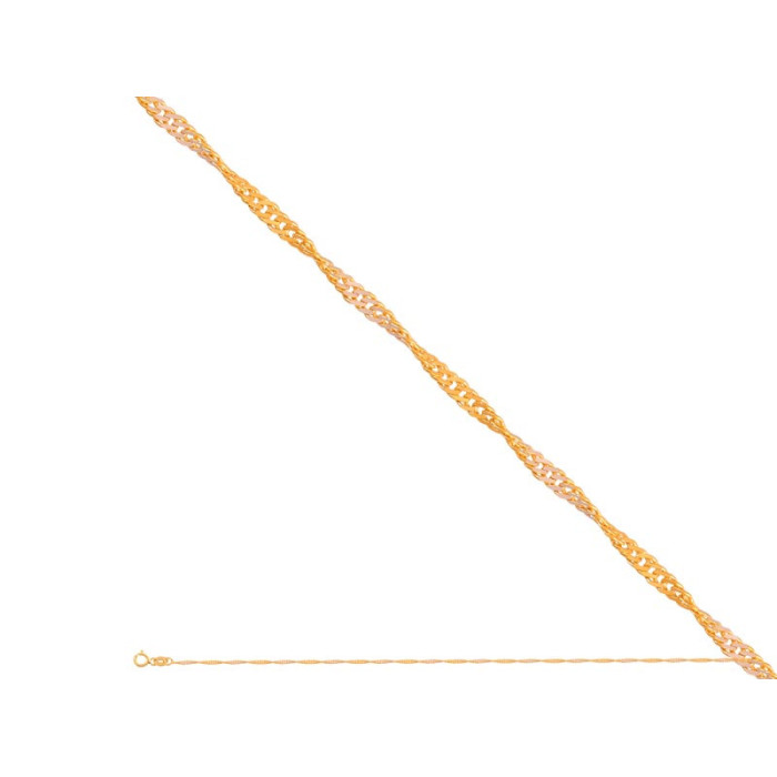 Złoty łańcuszek 585 SINGAPUR 40 cm 1,90g
