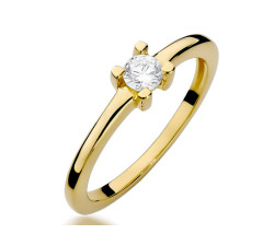 Złoty pierścionek 585 zaręczynowy z brylantem 2,50 g
