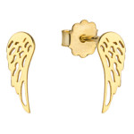 Złote kolczyki 585 skrzydło aniołka