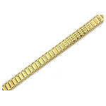 Złota bransoletka 585 elementowa szeroka taśma 7,5g
