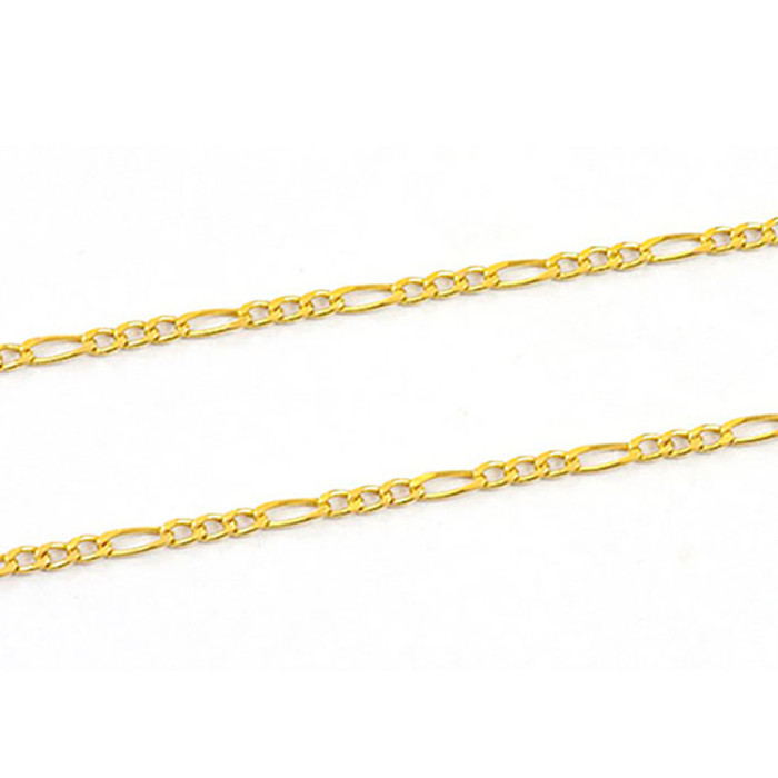 Złoty łańcuszek 585 eleganckie figaro 38cm 1,83g