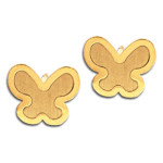 Złote kolczyki 585 delikatne motylki na sztyft