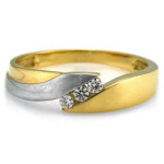 Złoty pierścionek 585 prezent zaręczyny cyrkonie
