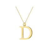 Złoty naszyjnik 585 litera D z diamentem 1,35g