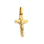 Złoty krzyż 585 z Jezusem Chrystusem na prezent