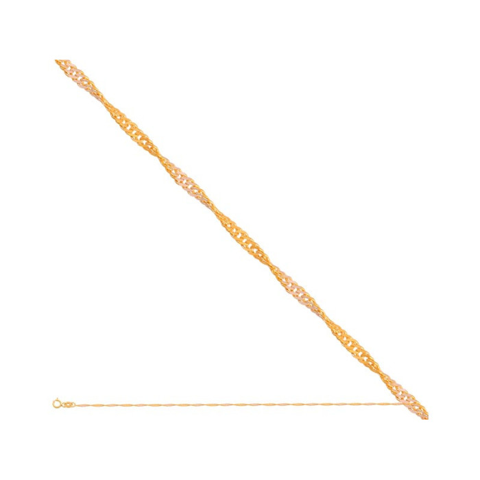Złoty łańcuszek 585 SINGAPUR 45 cm 1,60g