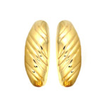 Złote kolczyki 333 podłużne blaszki bez cyrkonii