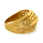 Złoty pierścionek 585 ażurowy szeroki efektowny 4,25g