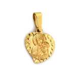 Złoty Medalik 585 MATKA BOSKA z Jezusem SERCE