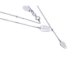 Srebrny naszyjnik 925 ażurowy z liśćmi 1,86g