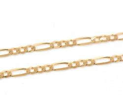 Złoty łańcuszek 585 figaro pełny elegancki 40cm 1,42g
