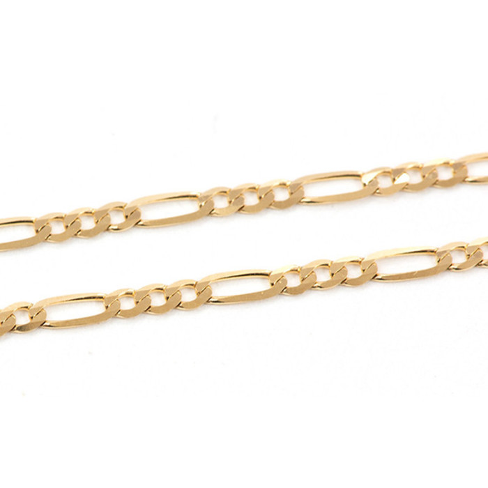 Złoty łańcuszek 585 figaro pełny elegancki 40cm 1,42g