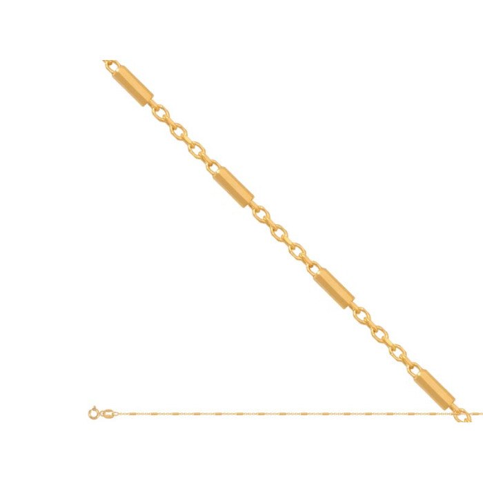 Złoty łańcuszek 585 ANKRA Z BLASZKAMI 50cm 2,00g