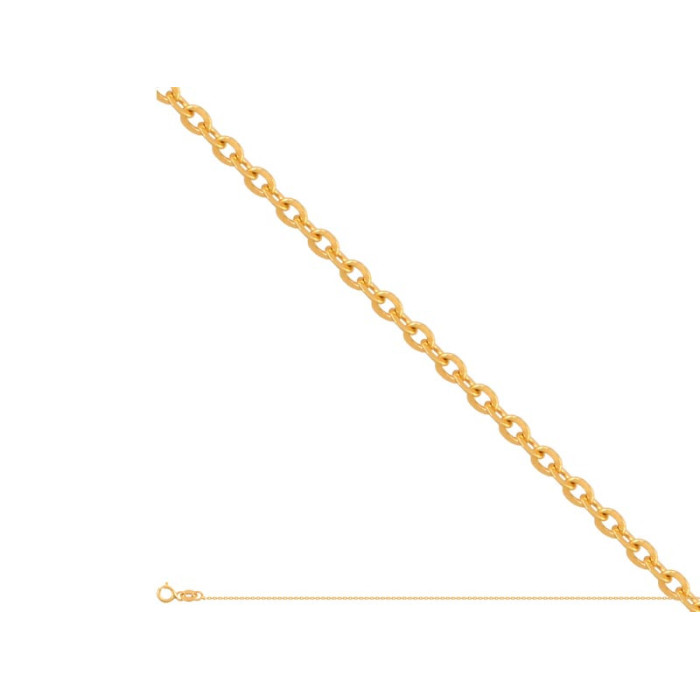 Złoty łańcuszek 585 SPLOT BRILANTATA 45cm 1,25g