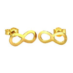 Złote kolczyki 585 nieskończoność celebrytki