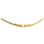 Złoty naszyjnik 585 KULKI z perłą