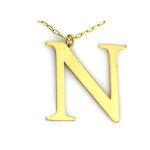 Naszyjnik srebrny z dużą literą N