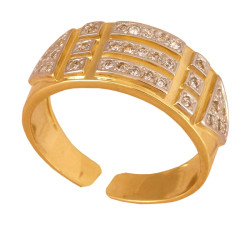 Złoty pierścionek 585 sygnet z cyrkoniami 4,2 g