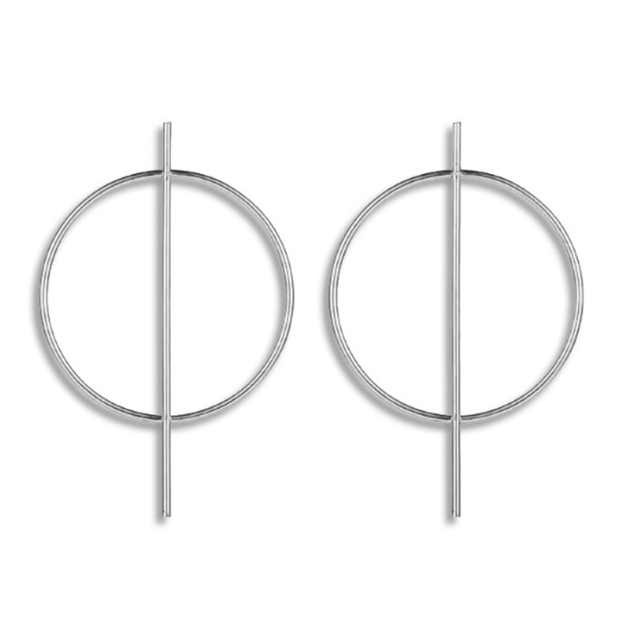 Długie kolczyki modne geometryczne ring