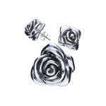 Srebrny komplet 925 elektroforma róże 9,52g