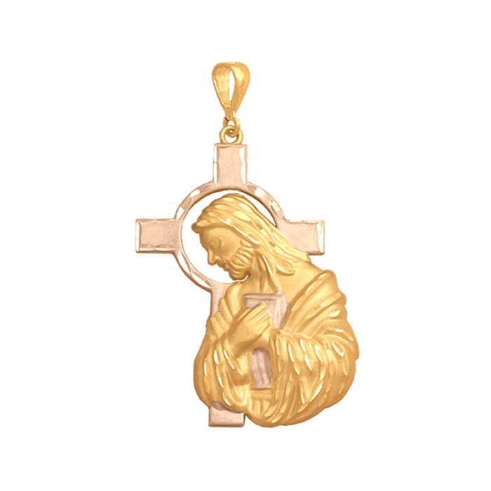 Złoty medalik 585 z Jezusem i krzyżem 3.7g prezent