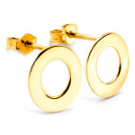 Złote kolczyki 333 celebrytki ringi kółeczka 8kt gładkie wkrętki na prezent