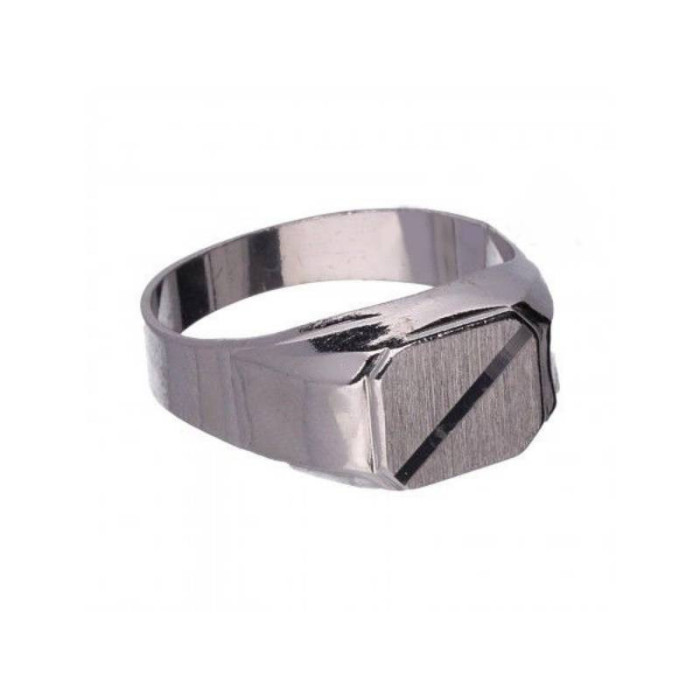 Srebrny pierścionek 925 sygnet prostokąt