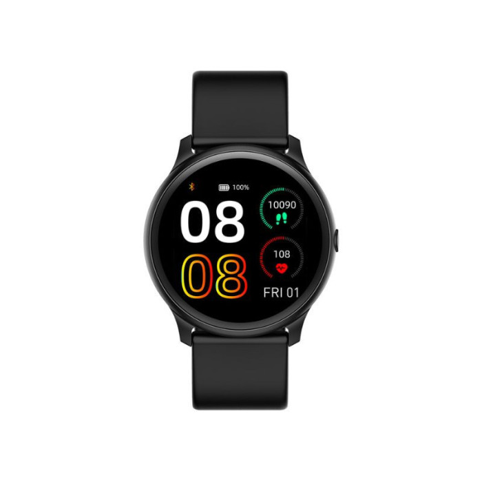 Sportowy Smartwatch z czarną bransoletą i kopertą