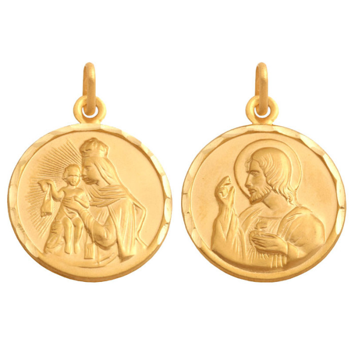 Złoty medalik 585 Popiersie Matki Boskiej 14kt