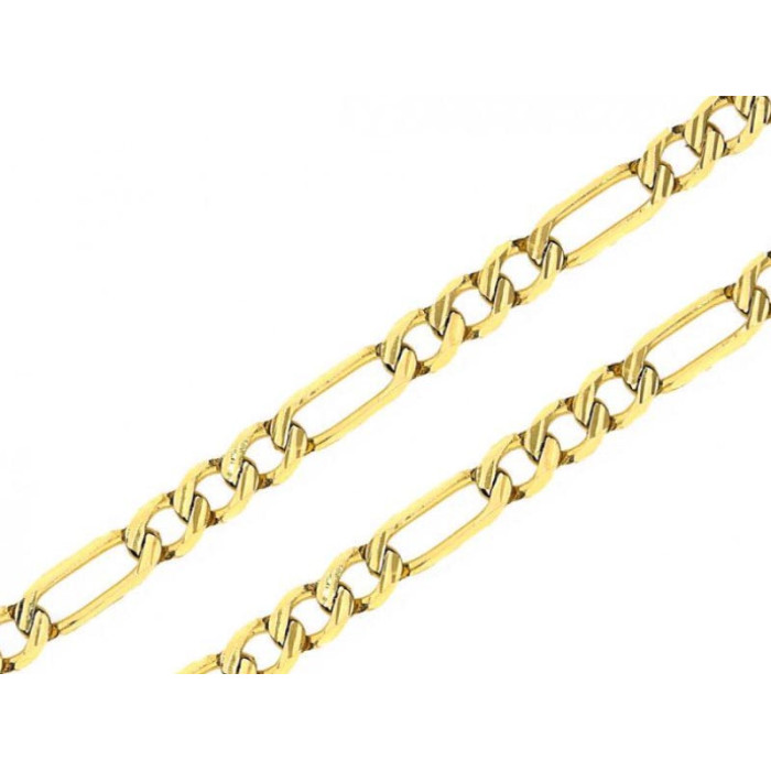 Złoty łańcuszek 585 splot figaro 42 CM efektowny splot na prezent
