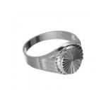 Srebrny pierścionek 925 sygnet kółko diamentowane