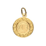 Złoty medalik 585 grecki wzór Matka Boska 0,67 g