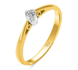 złoty pierścionek diamenty