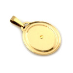 Złoty medalik 585 owalny z Matką Boską Częstochowską na prezent komunia Chrzest 0,90g