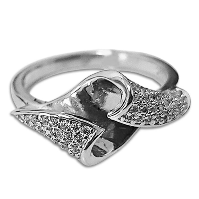 Srebrny pierścionek 925 elegancki z cyrkoniami
