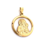 Złoty medalik 585 Matka Boska Częstochowska ramka