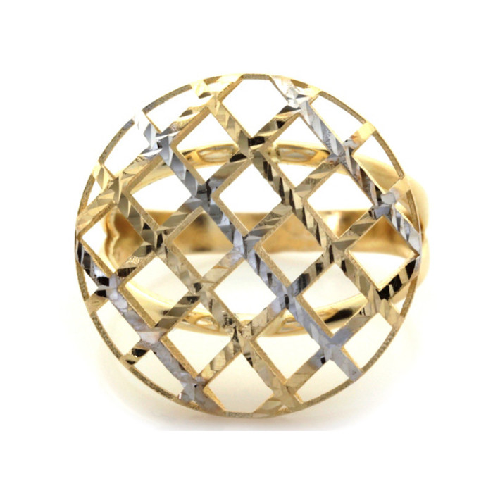 Złoty pierścionek 585 okrągły ażurowe koło 3,53 g
