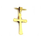 Złoty krzyż 585 delikatny KRZYZYK BIAŁE ZŁOTO