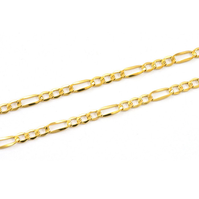 Złoty łańcuszek 585 eleganckie figaro 50cm 2,9g