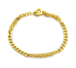 Złota bransoletka 585 z łączonych różnych łańcuszków 4,3g