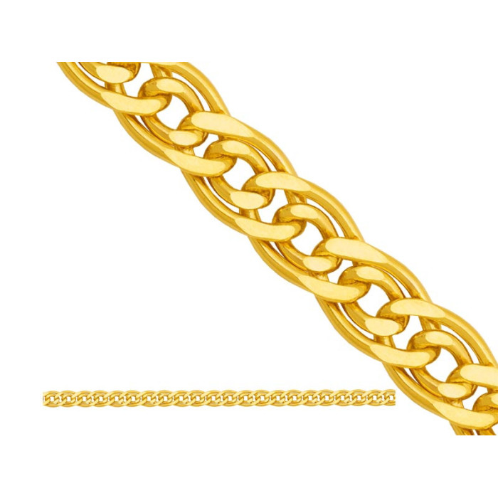 Złoty łańcuszek 585 MONA LISA DIAMENTOWANA 50cm 8,50g
