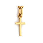 Złoty krzyż 585 gładki klasyczny krzyżyk