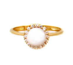 pierścionek ze złota perła