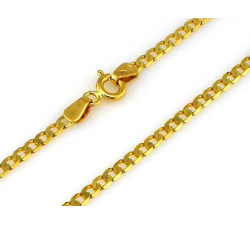 Złoty łańcuszek 375 splot pancerka 45 cm
