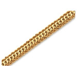 Złota bransoletka 585 szeroka z łańcuszków