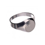 Srebrny pierścionek 925 sygnet z kołem