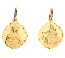 Złoty medalik 585 dwustronny Maria Jezus 1,84 g