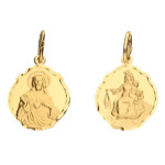 Złoty medalik 585 dwustronny Maria Jezus 1,84 g